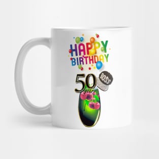 50th Birthday Celebration. Celebrating like a Boss Mug